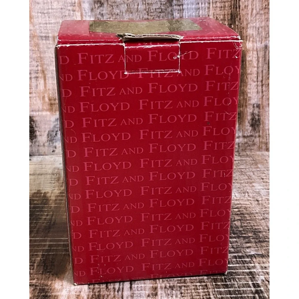 Fitz and Floyd Glass Santa Christmas Ornament